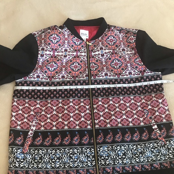 Rafaella Paisley Zip Bomber Jacket - Size L - Picture 11 of 14